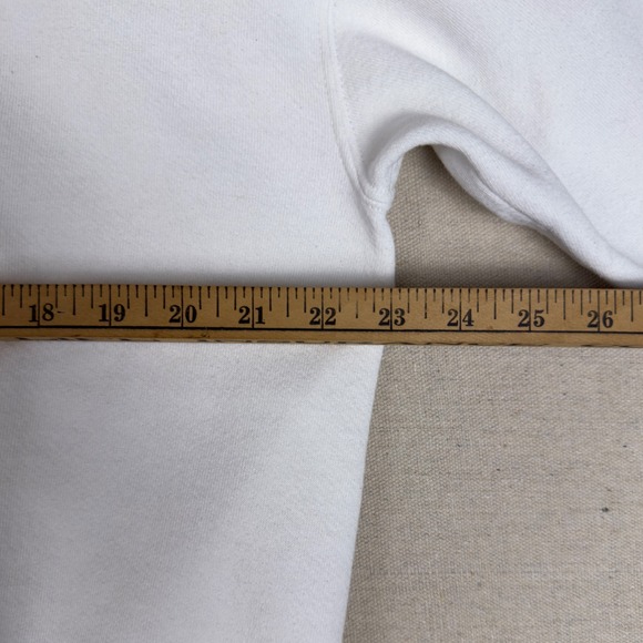 Vtg Jerzees Chicago Sweatshirt Men's XL White Graphic Windy City USA Made 90s - Picture 7 of 9